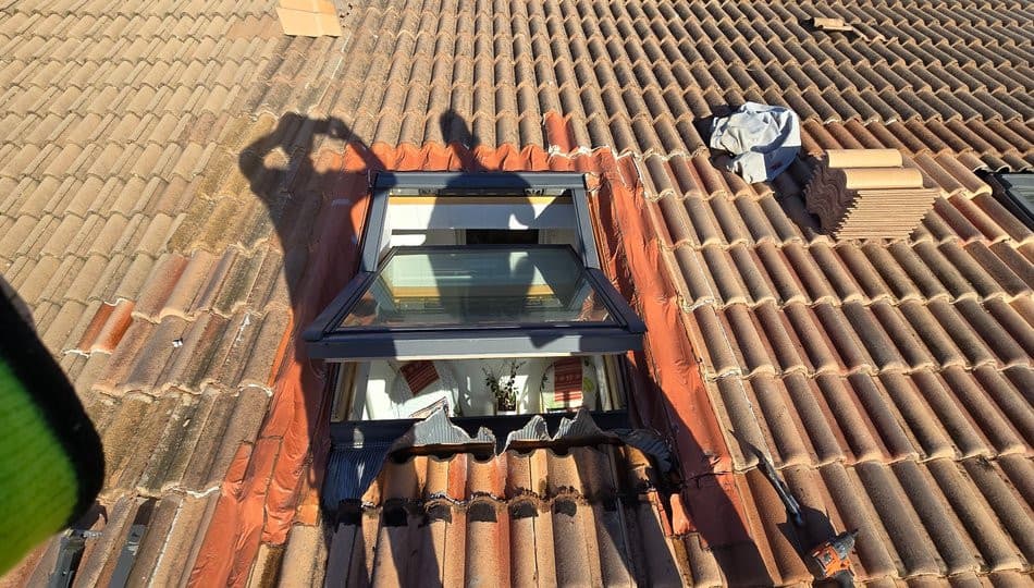 Détail de chantier de couverture